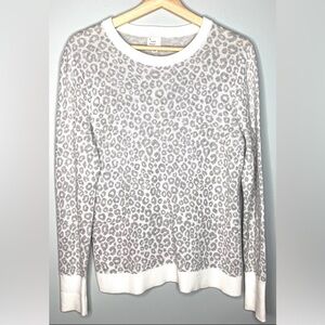 A new day animal print pullover crewneck sweater